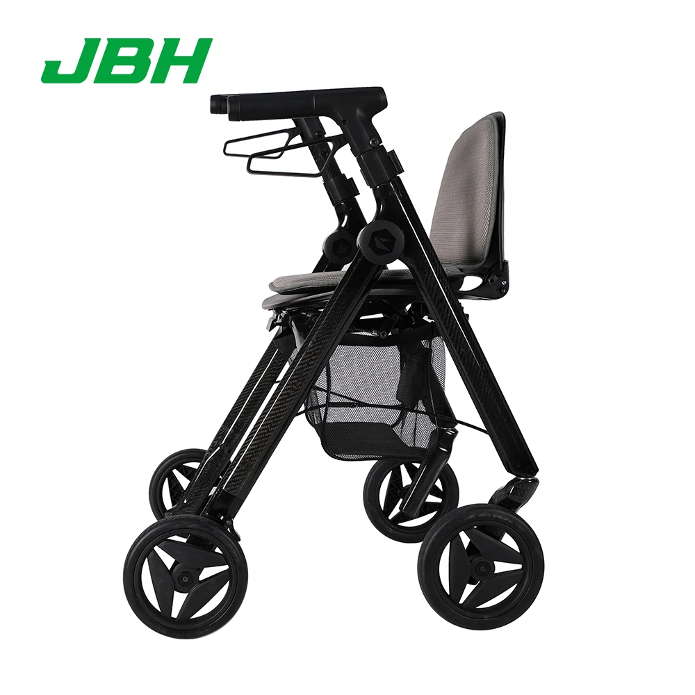 Rehabilitation care scooter assistance products carbon fiber walker with seat