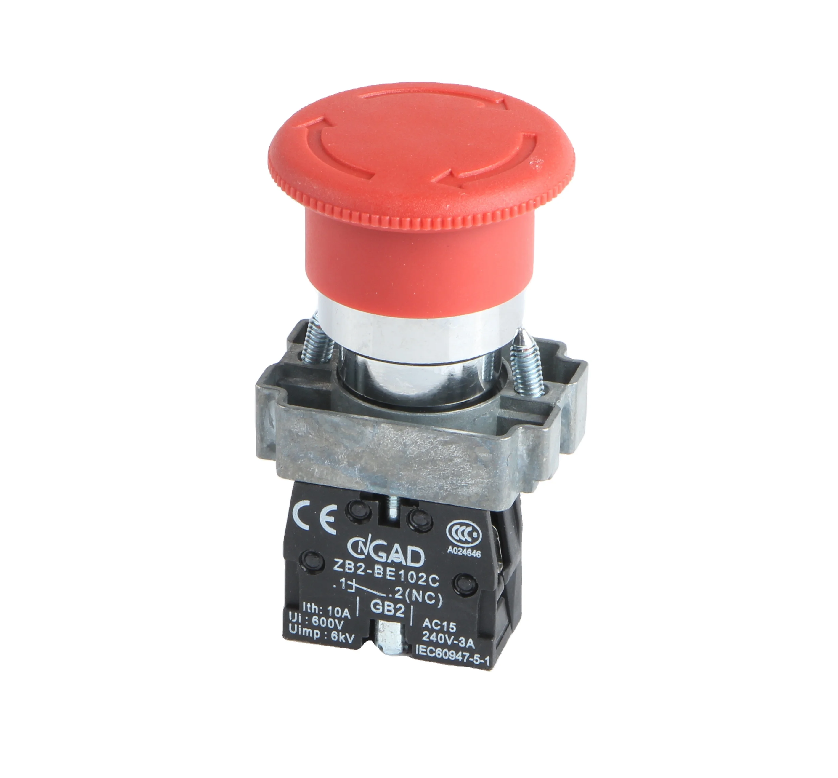 
XB2-BS542 CNGAD 22mm Emergency push lock Turn to release push button switch 