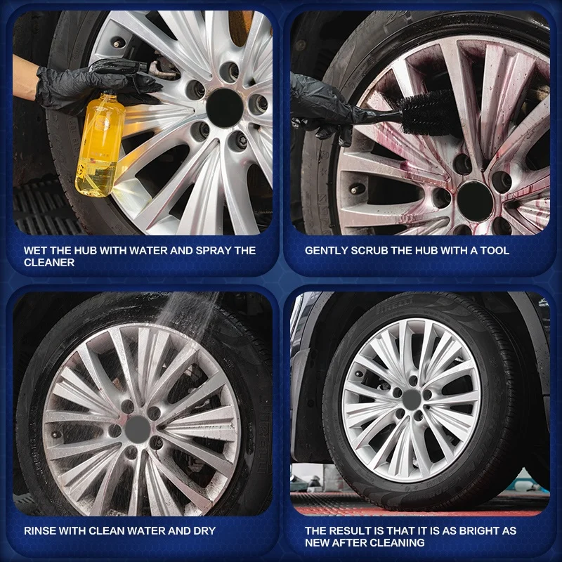 XE automotive detailing brake rail dust purple bleeding wheel iron-contaminate remover rim cleaner for tire