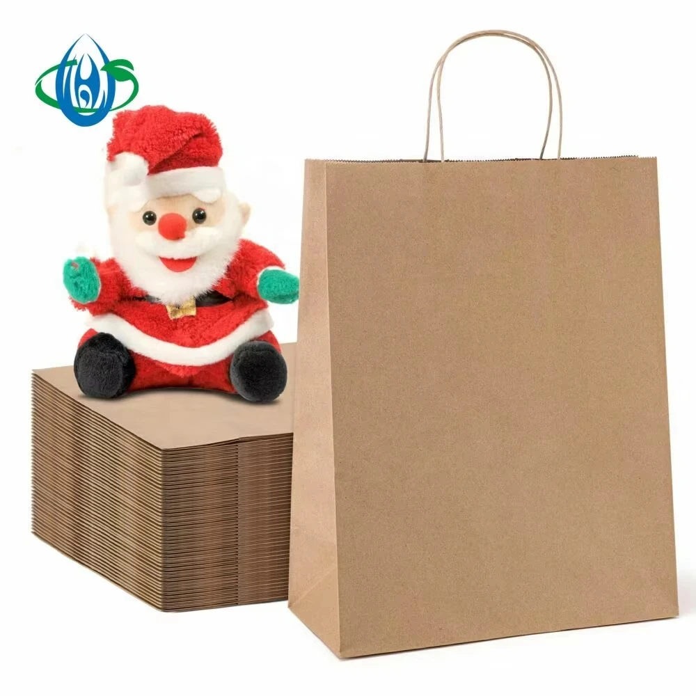 Custom Paper Bag Recycled Brown Paper Bag With Logo Printed