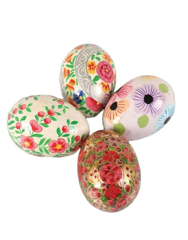 artificial easter egg ornament for easter decoration kashmiri paper mache handicrafts