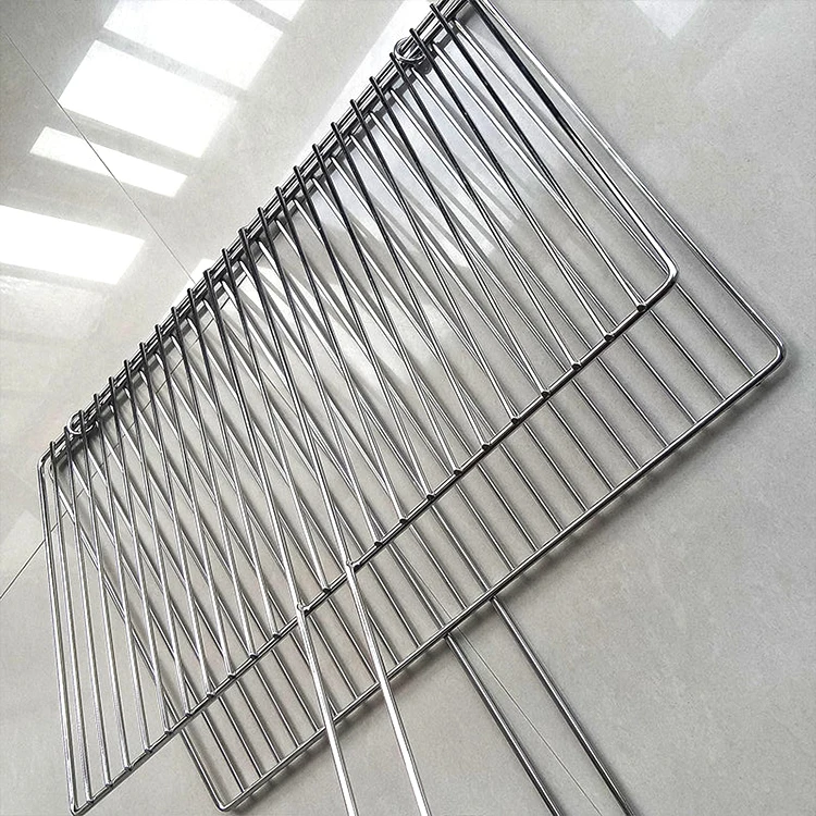 Disposal Bbq Grill Netting Round Convex Barbecue Wire Mesh