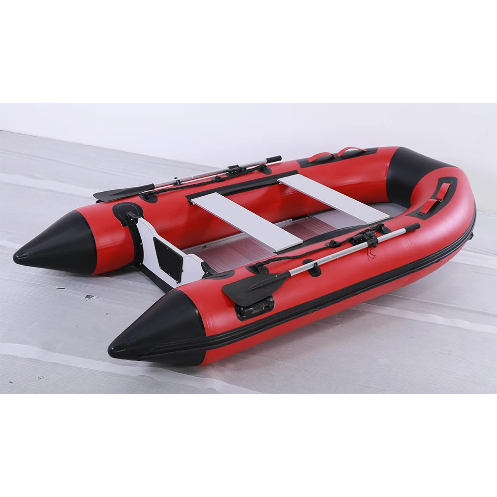 10 ft inflatable rescue boat with aluminum bottom marine PVC boat for fishing