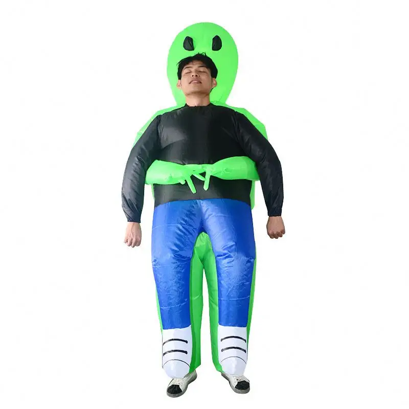Funny cosplay  Fanny shiny green happy party adult decoration Alien  inflatable Halloween Christmas costume