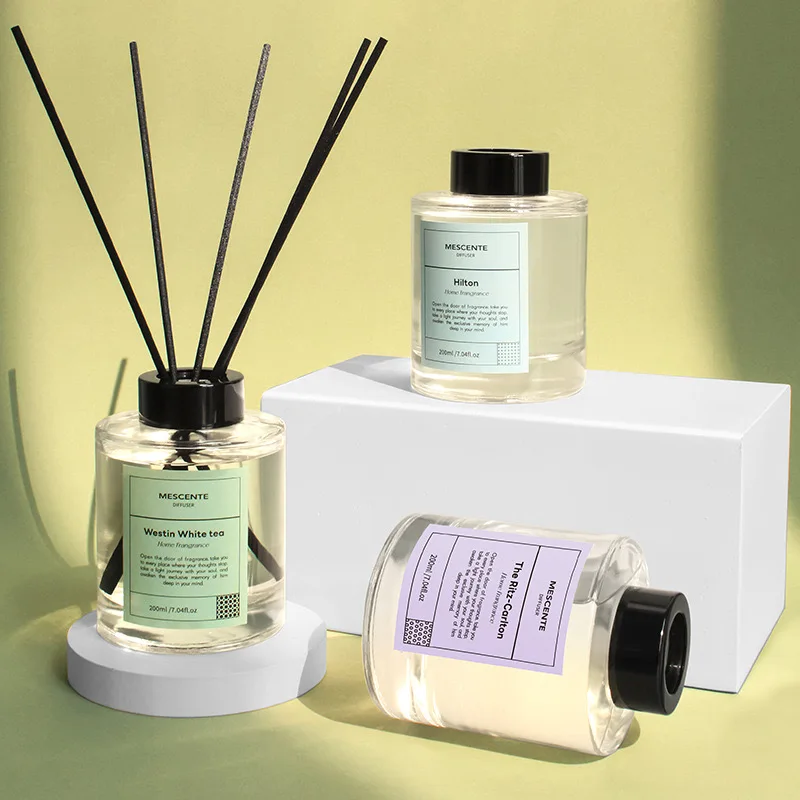 Simple Floral Custom Fire Free Perfume Essential Oil Aromatherapy Reed Diffuser Fragrance Evaporation Stick Set