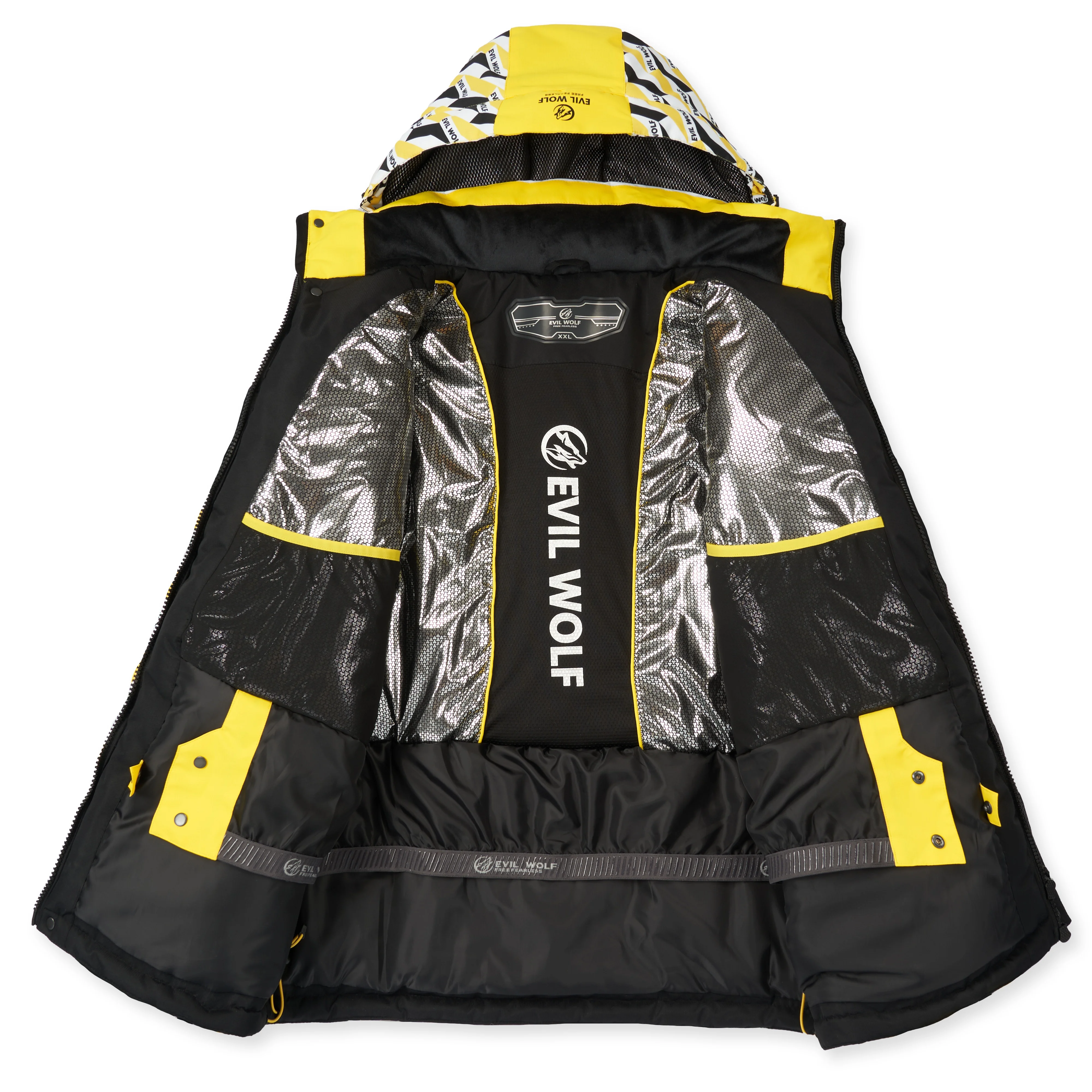 YAJIANUO New Design Custom Fashion Hooded Padded Coats Outdoor Winter Jacket Warm Men Ski Jacket