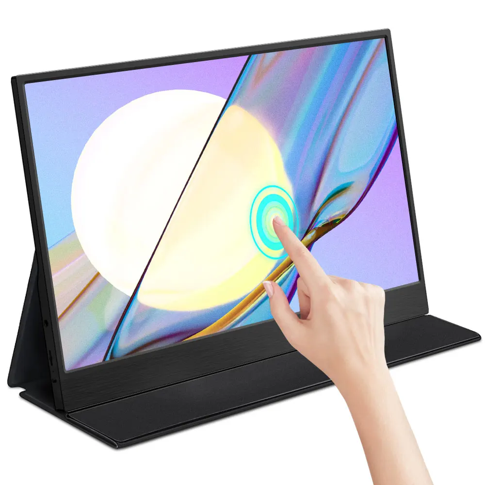 Spot good ready to ship 15 inch external laptop dual screen extension wifi wireless gamming pc monitor lcd monitor for sale