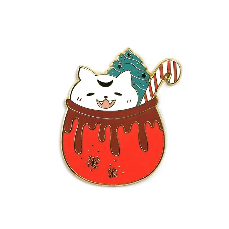 VastPins Souvenir Custom Cute Gifts Santa Claus Candy Bear King Red Glitter Metal Badges Lapel Christmas Pin Hard Enamel Pin