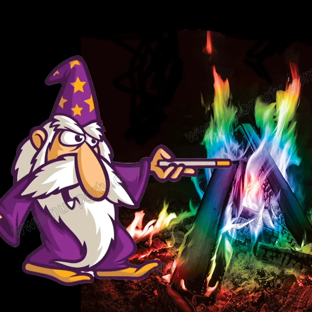 Цветной порошок огня для вечеринки, барбекю, уголь, замечательное пламя