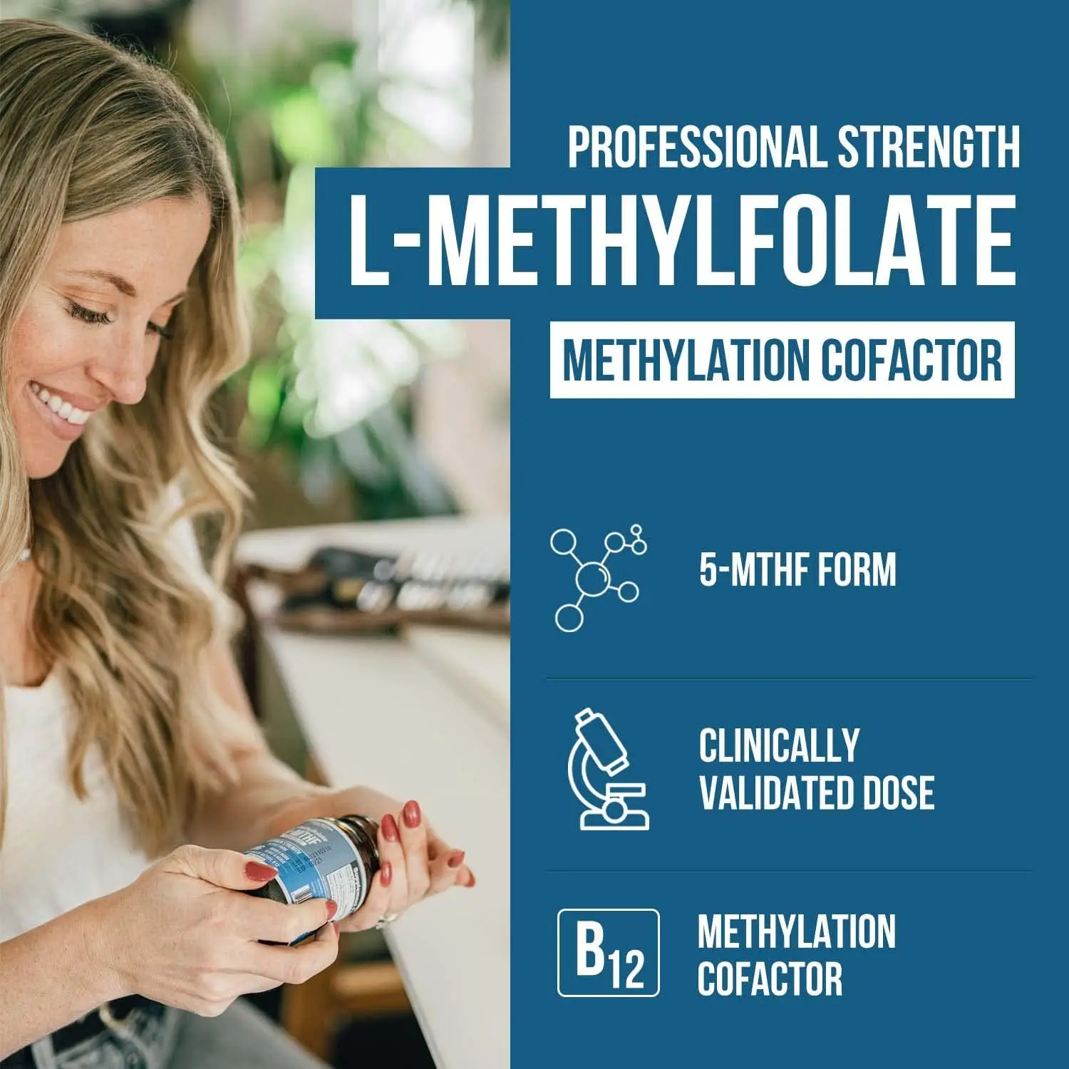 OEM High Potency Methyl Folate Supplement Capsules with Methyl B12 - Premium Quality L-Methylfolate Capsules