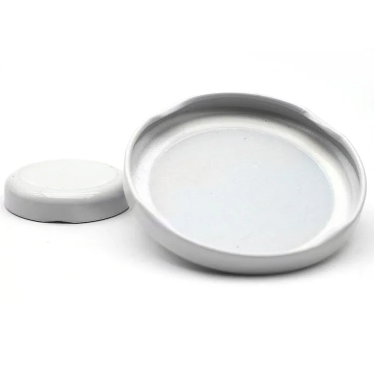 Twist Off Metal 38mm 43mm 48mm 53mm 58mm 63mm 70mm 82mm White Metal Screw Top Lid Lug Cap Bottles Tin Lids