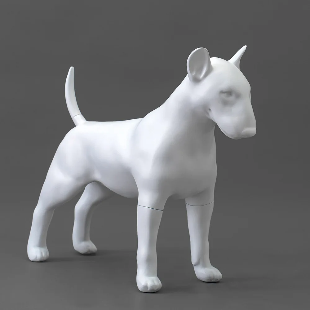 Wholesale fiberglass original standing white pet dog mannequin