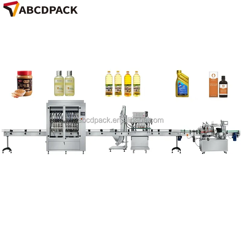Custom-made 12 Nozzles Servo Motor Control Filling Machine Automatic Rapeseed Peanut Oil Bottle Production Line