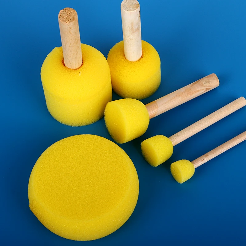 Storage Box Kids Face Finger Paint Sponge Dauber Plastic Applicator Sponge