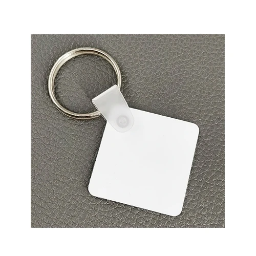 Custom Double Sided Metal Key Rings Sublimation Blank KeyChains Aluminum Blank White Heat Press Printing Key Holders