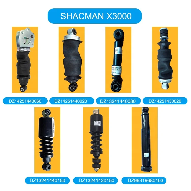 China price Shacman X3000 front Axle Air Spring Suspension shock absorber DZ96319680103 truck Cab Accessories