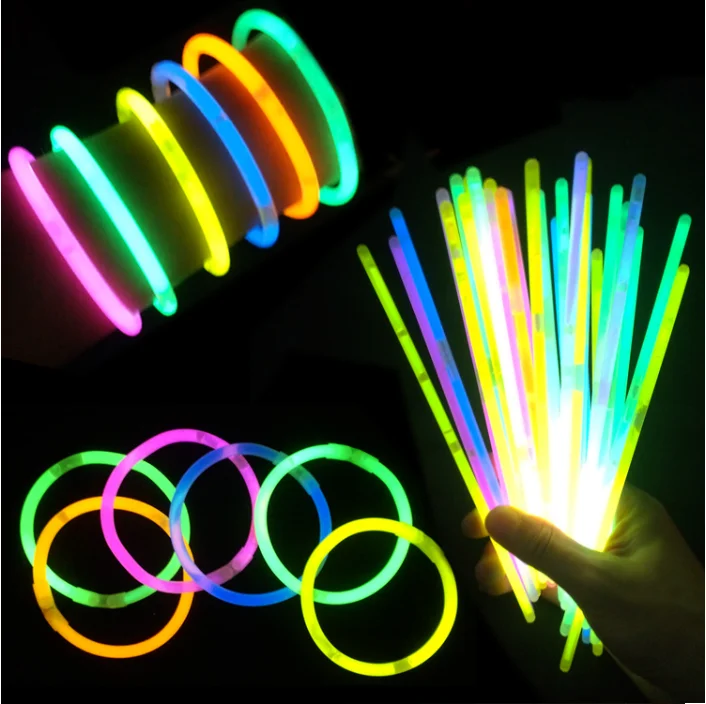Children toys fluorescent sticks flashing Robs luminous stick night glow sticks bracelets  for birthday holiday party supplies