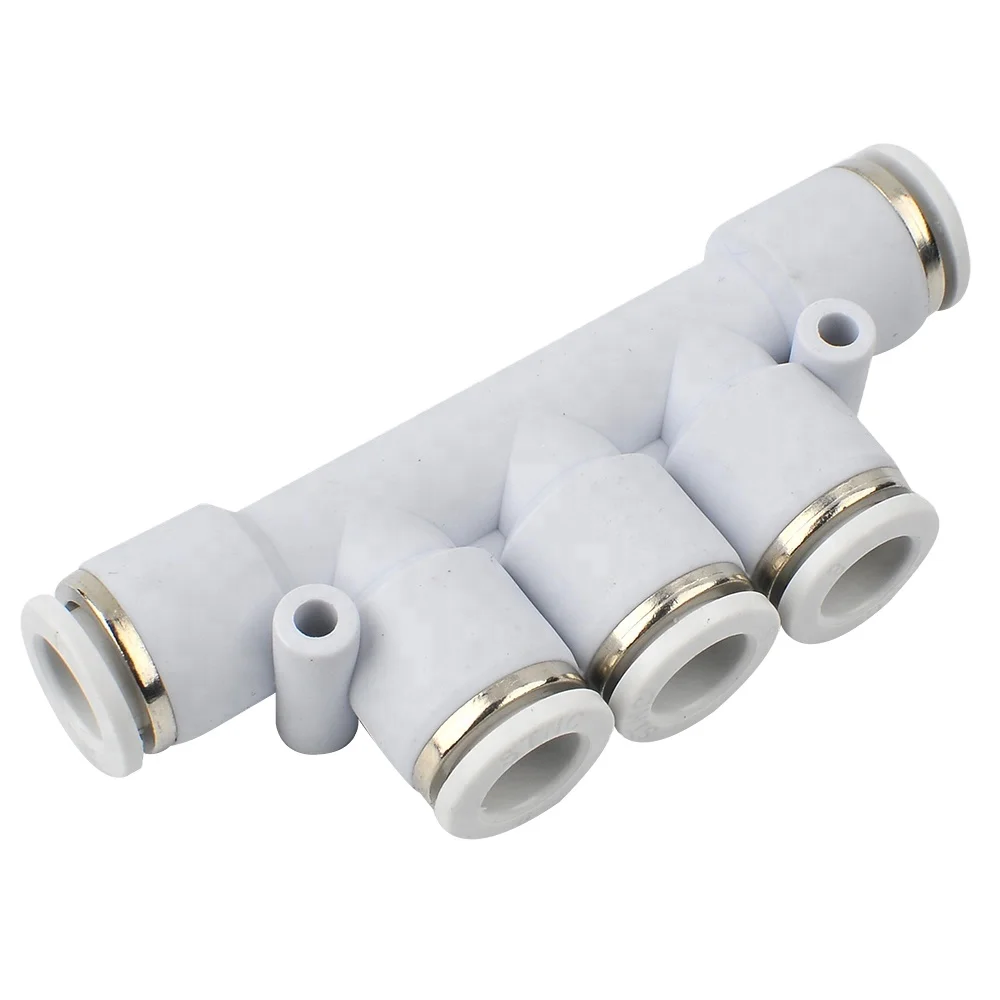 YPKG6-4 OD Hose Tube Push In 5 Port Pneumatic Fitting 5 Way One Touch Quick coupler