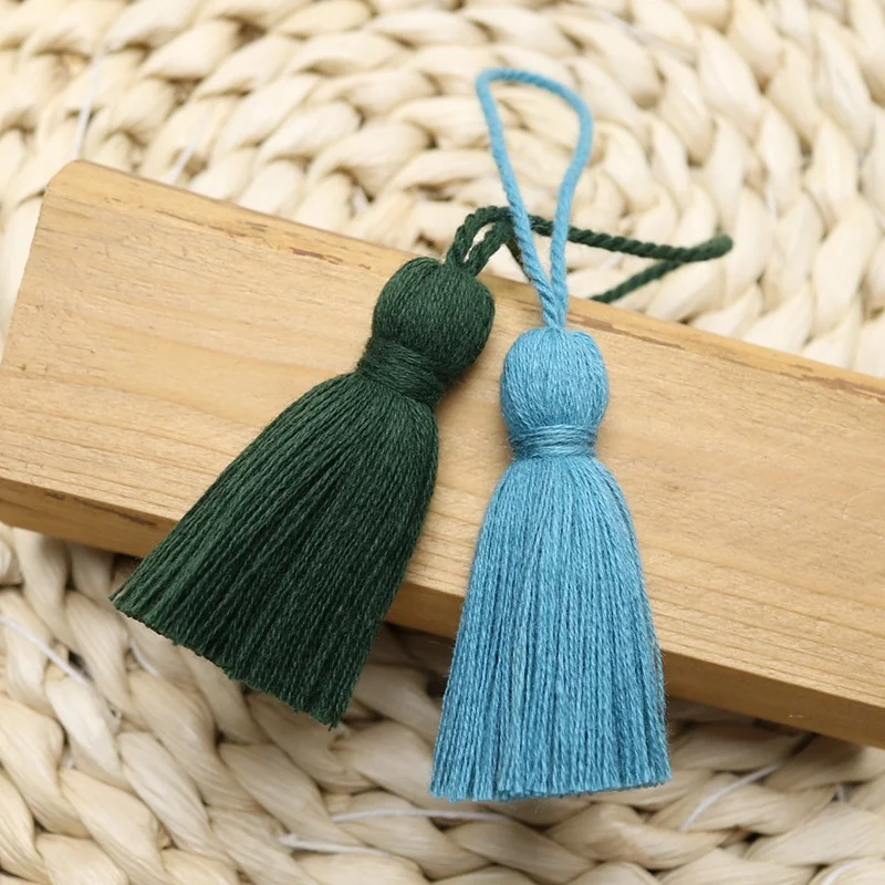 Wholesale cotton small tassel Hanging tassels with loop 5cm multi-colors hang decorations