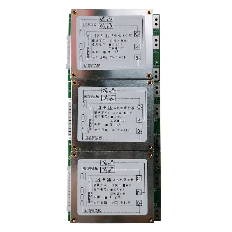 Стандартный разъем bms 10S 13S 14S 35A li ion 36 в 48 52 отдельный порт с балансировкой литий-ионный