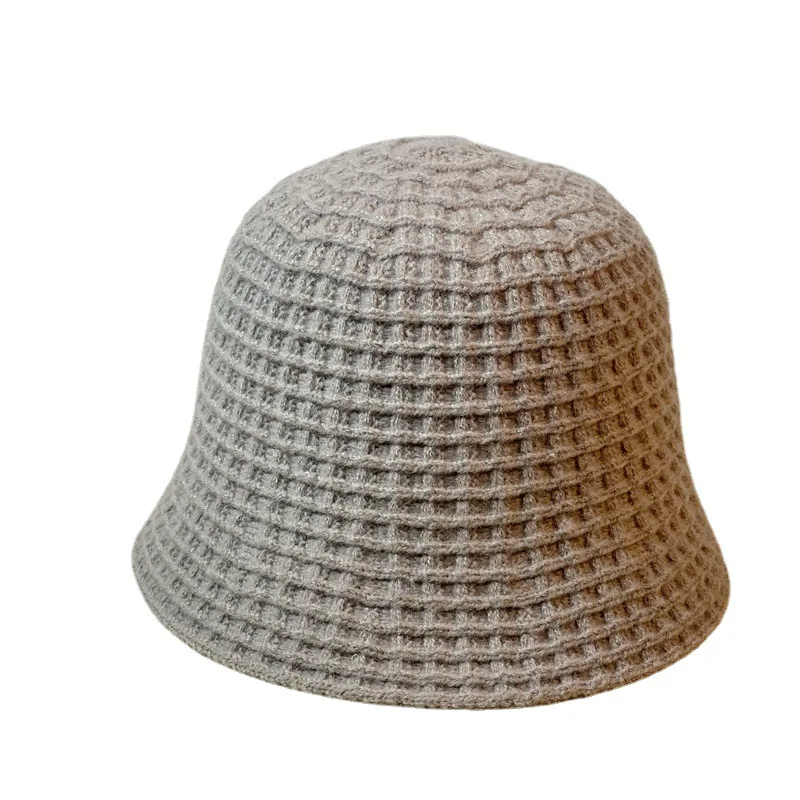 Fashion Knit Bucket Hat crochet knitted Beanie Cap Women Autumn Basin Hat