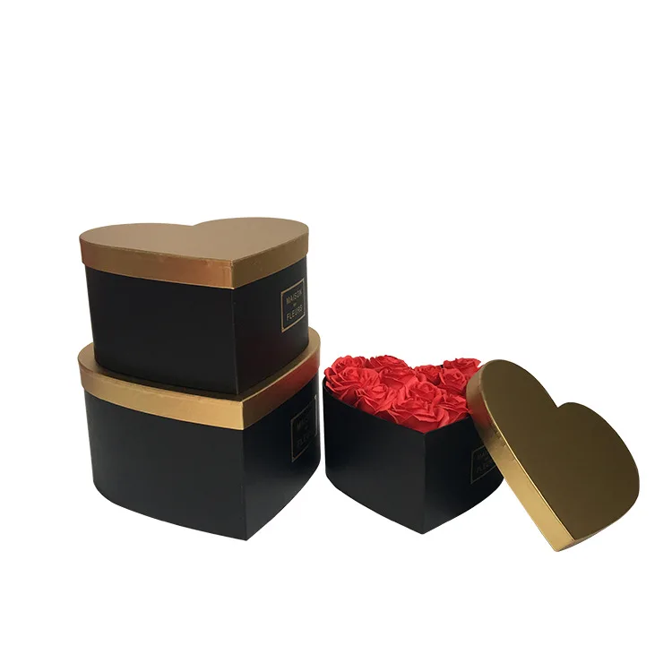 
2020 Changyi wholesale flower boxes Multi color Heart shape Rose paper box wedding party decoration flower packing box 