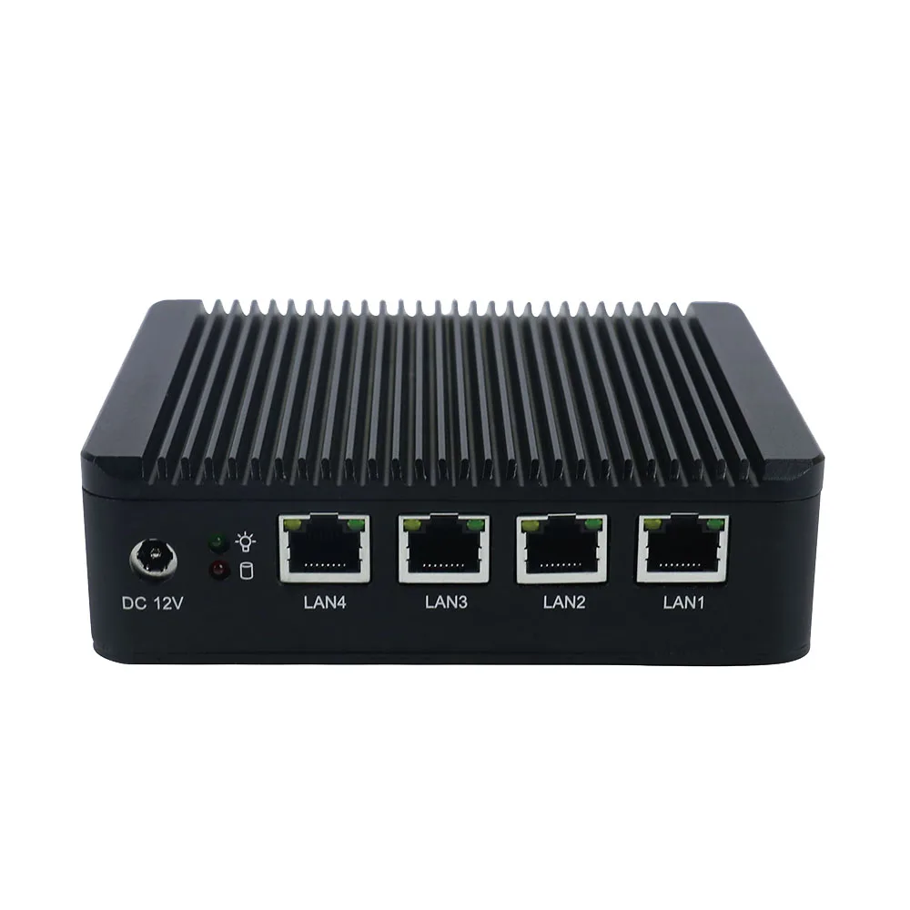 Online sample mini pc router E3865 server 4 lan ports embedded SIM card slot support 3G/4G aes-ni