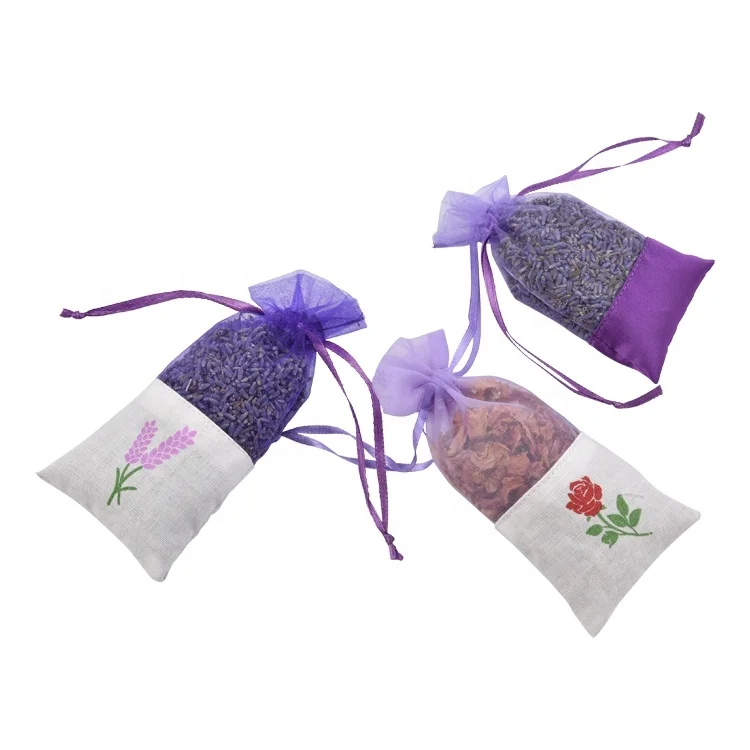 Custom-Air-Freshener Organza Bag lavender buds Scented sachet for Promotional Gift Items