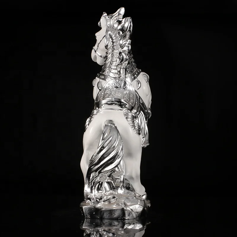 Custom Resin Home Decor Horse Figurines Gloss Gold Animal Horse Statue For Sale