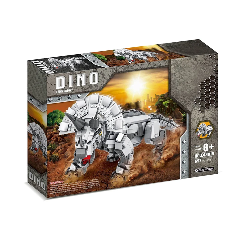 Construction Set Assembly Triceratop Dino Building Toys 697 PCS Dinosaur Building Block Set For Kids