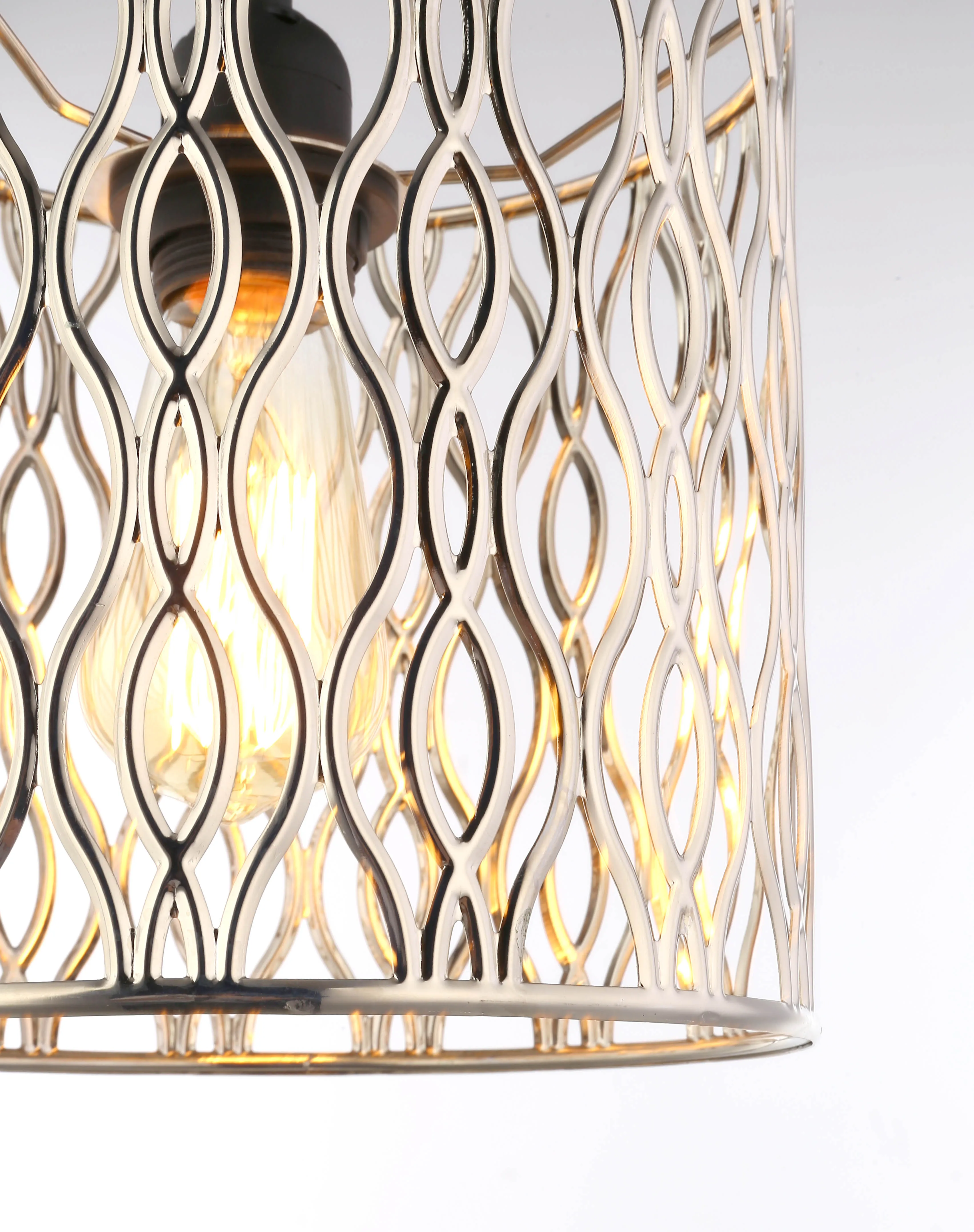 Residential Contemporary Pendant Lamp Plated Lampshade For Room Decorative Light Lamp