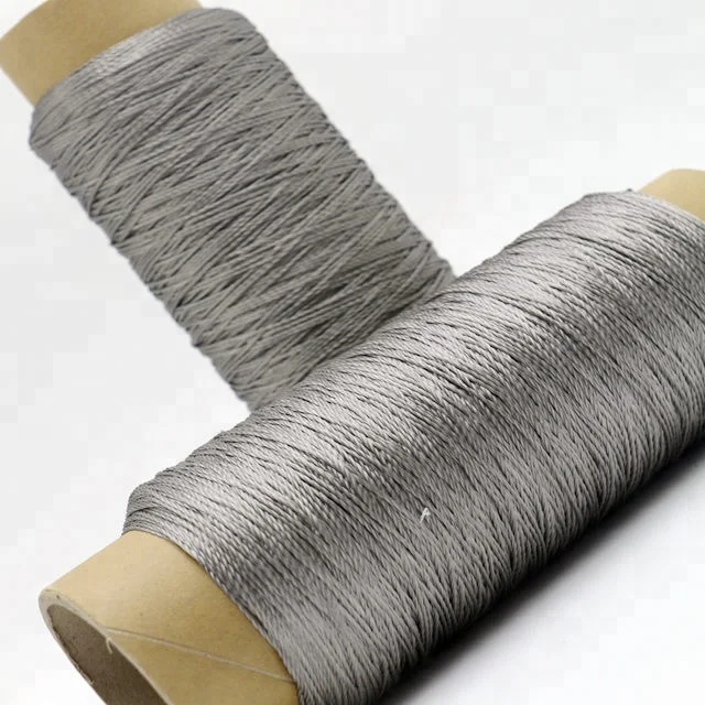 Fire Resistant Of Silver Dress Esd Conductive Sew Thread 316l Conductive Sewing Thread