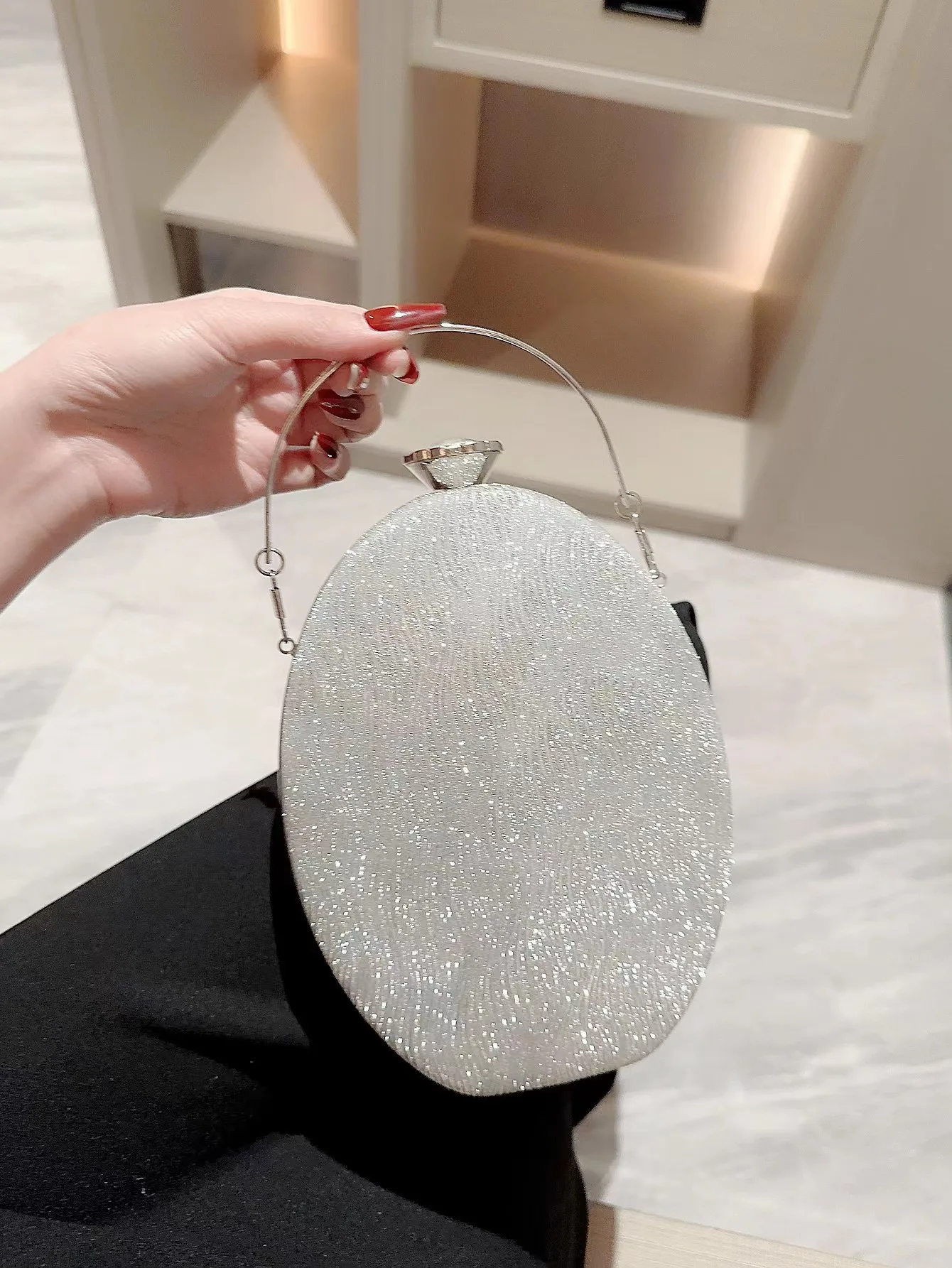retro luxury bags women bling national tide flower rhinestone bottle shape clutch bag evening bags 2023