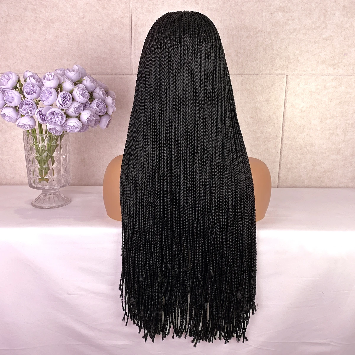 factory price braided wigs lace front, different styles african box braided wigs for black women