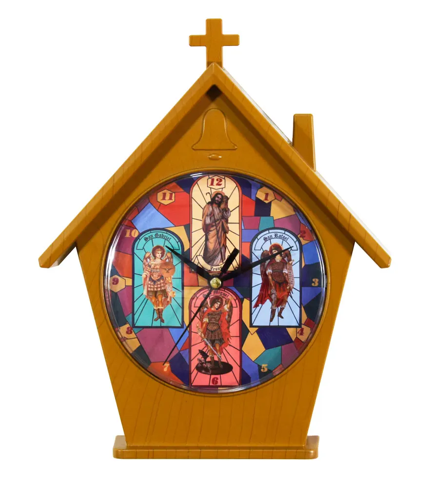 Table clock with bird sounds peacock wall clock decorate small clock