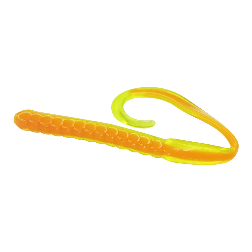 150mm 6g Realistic Life Like Tail Curls Soft Lures Soft Mini Worm Bait Artificial Fishing OEM PVC Plastic Bag Attracting Fish