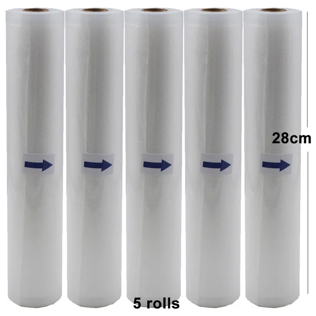 
Food Grade Vacuum Sealer Machine Bags and Rolls Food Vacuum Rolling Up Bag Heat Seal Bag for Keep Food Fresh Longer 