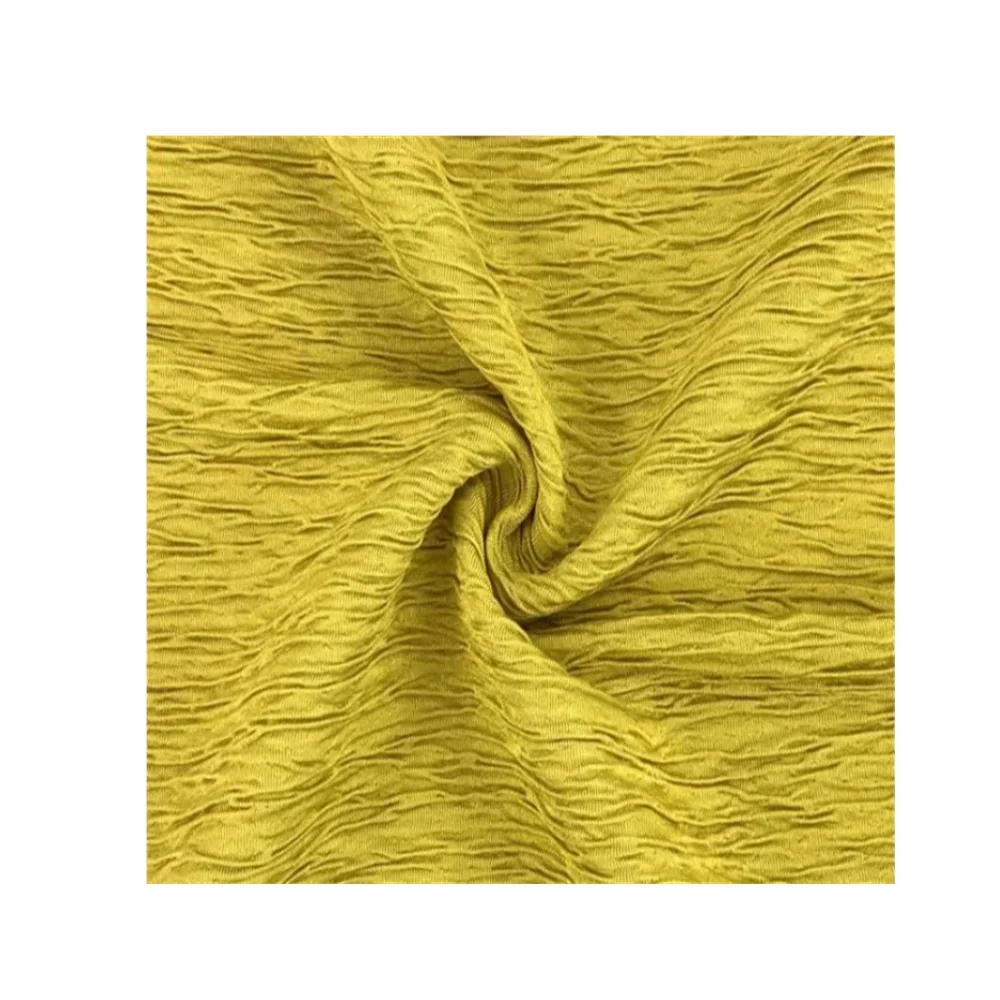 New Arrived Customized Good Stretch Seersucker Crinkle Crepe Spandex Fabric Knit for Swimwear Bikini Women Skirt Underwear 100D
