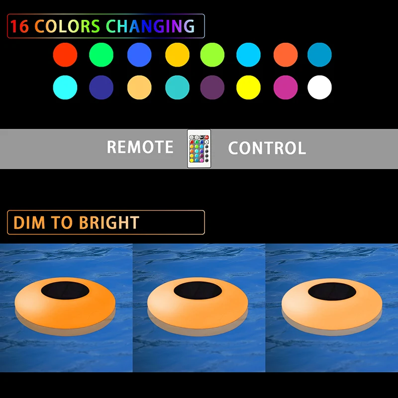 Водонепроницаемый IP68 Солнечный СВЕТОДИОДНЫЙ цветной RGB Подводное освещение спа светодиодный плавательный бассейн свет с пультом дистанционного управления