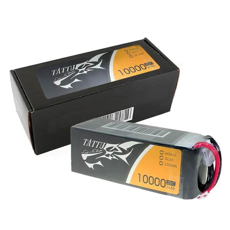 Foxtech TATTU 22.2V 6S 10000mAh 25C Smart Lipo Big Quadcopter UAV Drone Battery Pack