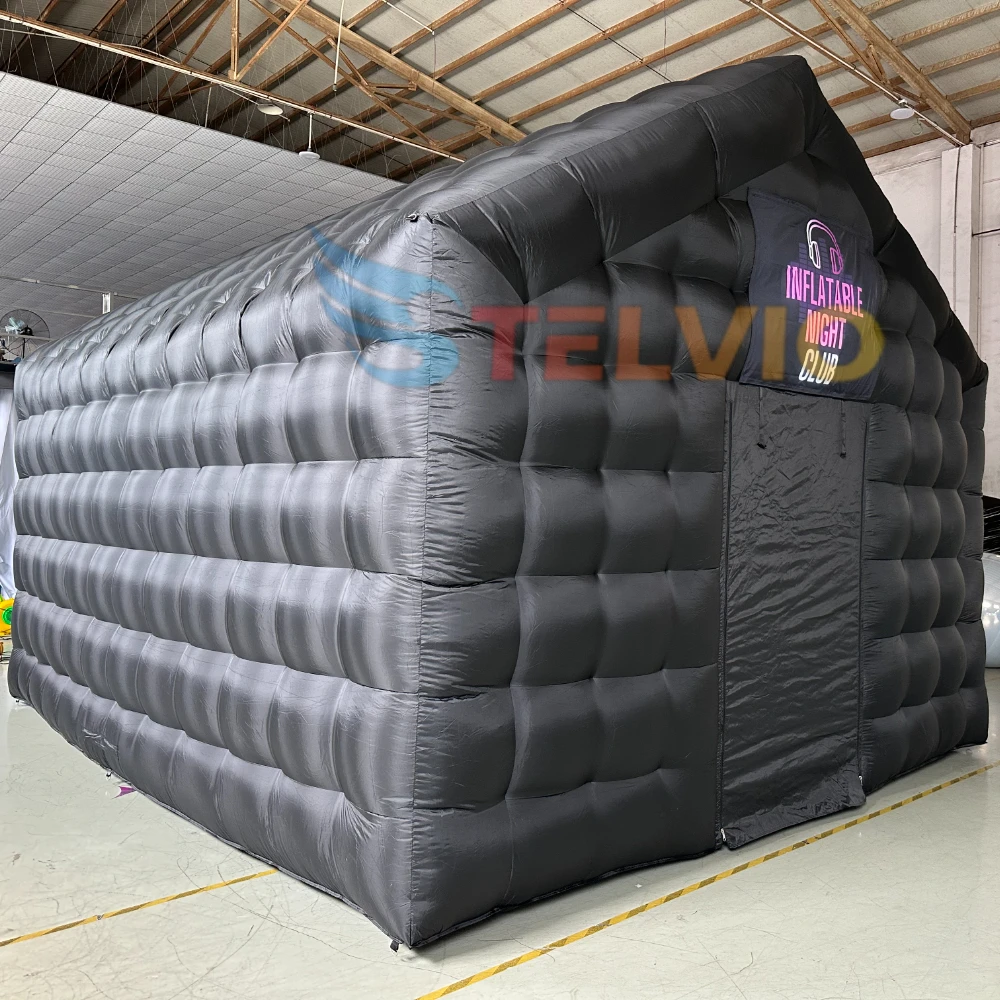 Customize Size Inflatable Nightclub Tent Commercial LED Light House Cube Disco For Backyard Outdoor Party Event