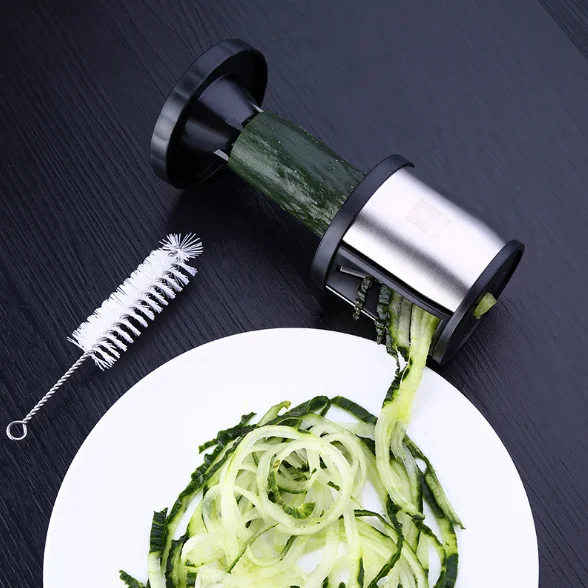 Vegetable Spaghetti Spiralizer Slicer Easy Spiral Noodle Carrot Kitchen Tools Carrot Grater With Cleaning Brush