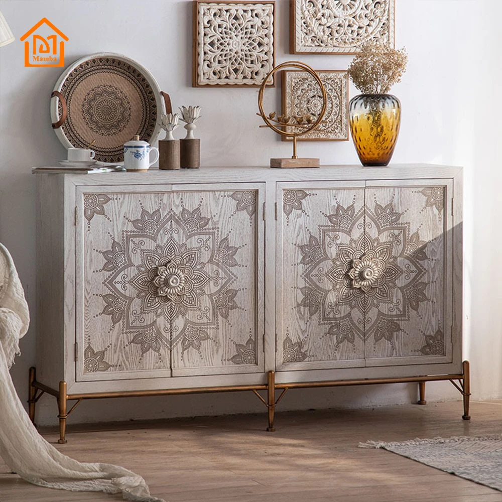 2024 French Nordic Natural Wooden Bedroom Furniture Bed Side Table Solid Pine Wood Nightstand