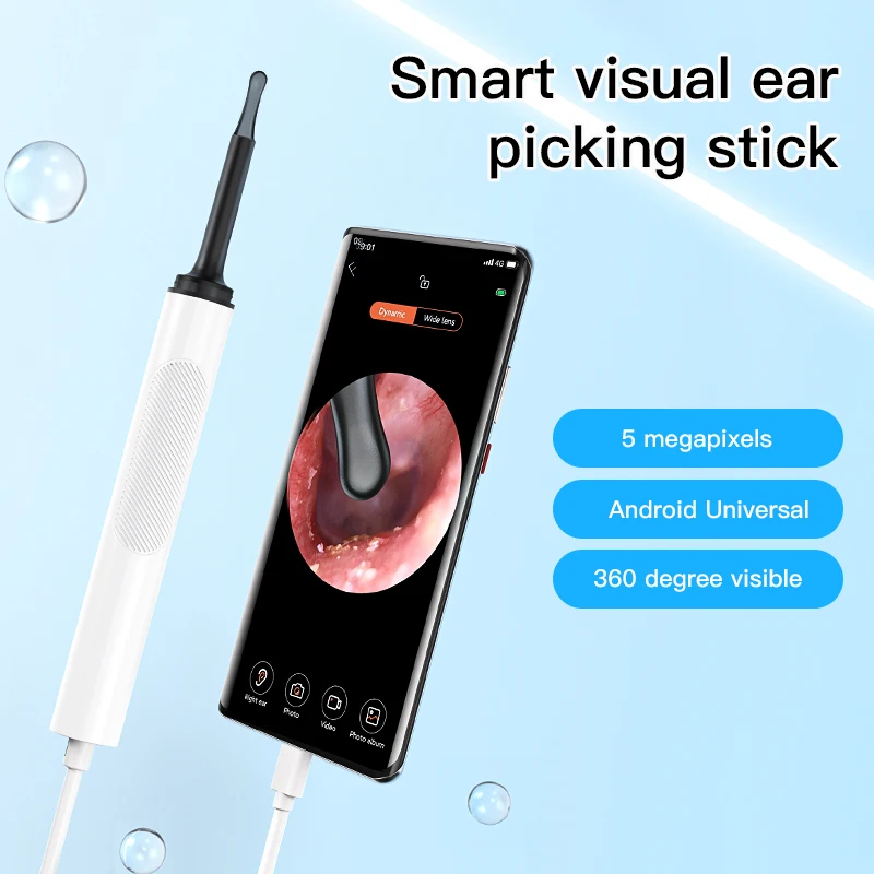 B5 5mp 4.4mm endoscope earpick smart visual ear cleaner USB ear camera