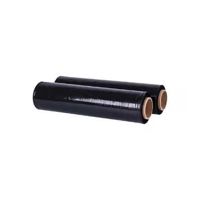 Factory Wholesale Plastic Film Rolls Black Stretch Film Hand Roll Black Shrink Wrap
