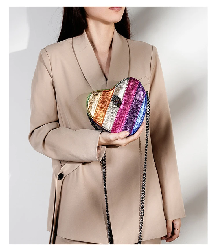 Designer Handbags fashion Heart Purses And Handbags Luxury Colorful Pu Leather Women Hand Bags