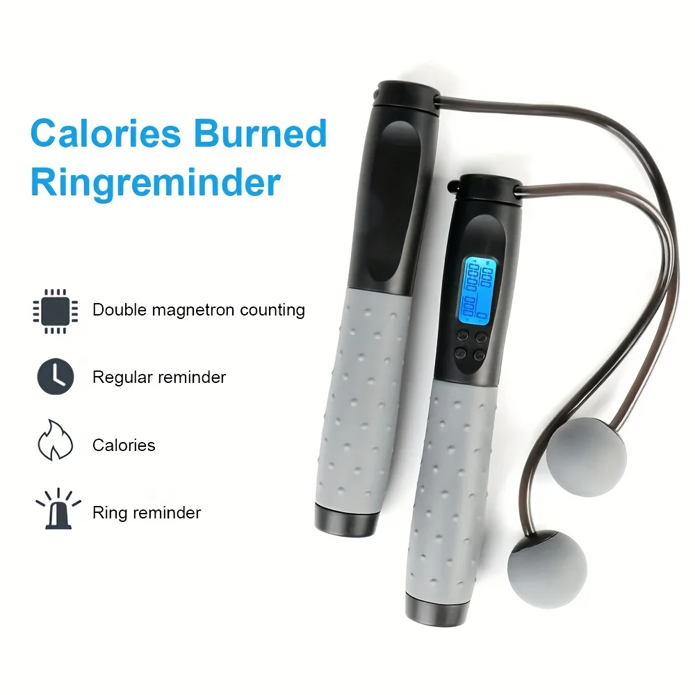Factory Supplier Durable Digital Smart Fitness Monitor Weight Setting Calories Counter Adult Adjustable Sport Skipping Jump Rope
