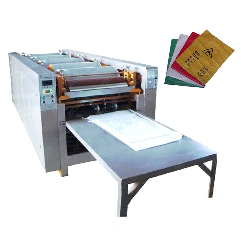 NEWEEK woven bag printer flexo printing 4 color automatic non woven jute bag offset printing machine