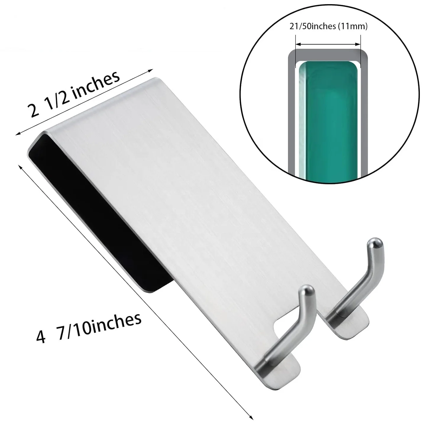 Stainless Steel 2 Packs Shower Door Hooks Over The Door Hanger Hooks Shower Towel Hooks for Bathroom Glass Shower Door