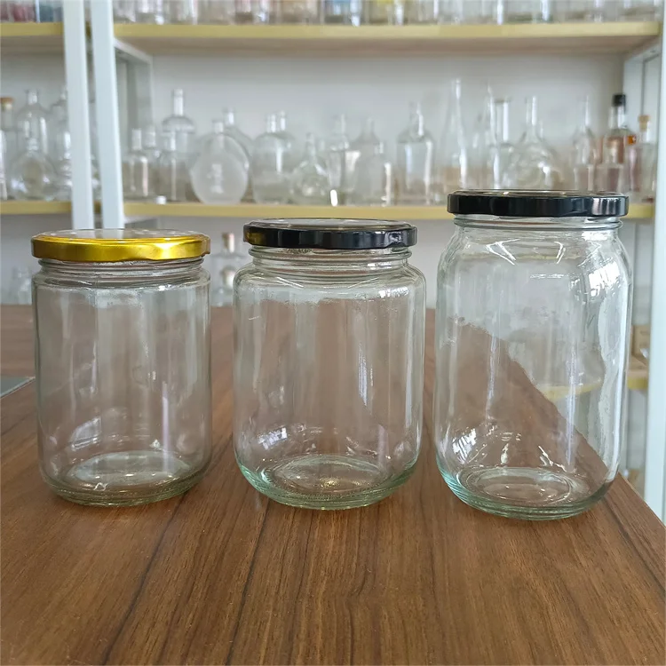 Custom Design Short Wide Mouth Cylindrical 7oz 200 ml Glass Jars For Food With Twist Off 82mm Lid